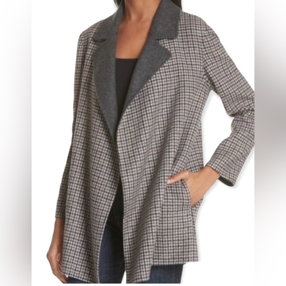 Theory Clairene Houndstooth Coat, Size: Small